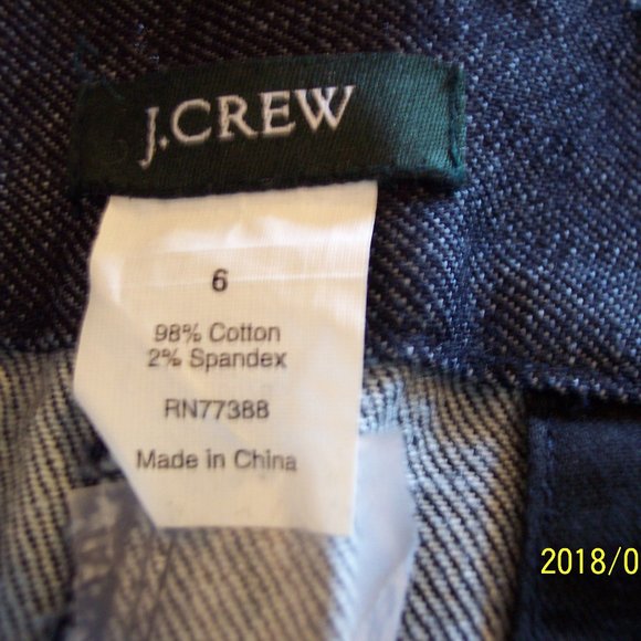 J. CREW DENIM SKIRT, SIZE 6, DARK BLUE/BLACK - Picture 4 of 5